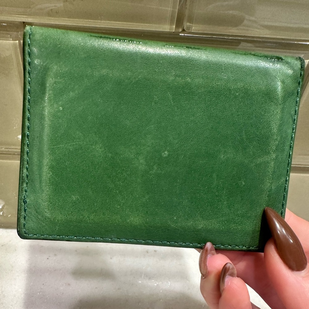 Vintage Coach Green Leather Wallet - Picture 2 of 4